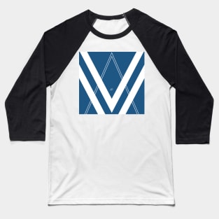 Blue V 2 #blue #white #abstract #artdeco #minimal #art #design #kirovair #buyart #decor #home Baseball T-Shirt